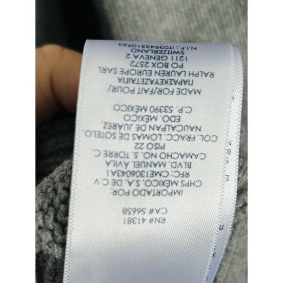 Chaps Ralph Lauren 631K00 Mens Size XL 100% Cotton Winter Grey Crewneck Sweater - Picture 4 of 15